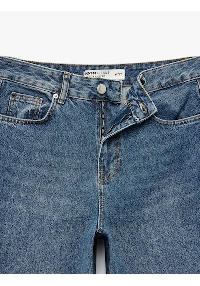 Koton Rahat Kalıp Pamuklu Geniş Paça Baggy Denim Pantolon - Baggy Jean Orta İndigo 6sal40102md İndigo Koton Rahat Kalıp Pamuklu Geniş Paça Baggy Denim Pantolon - Baggy Jean Orta İndigo 6sal40102md İndigo