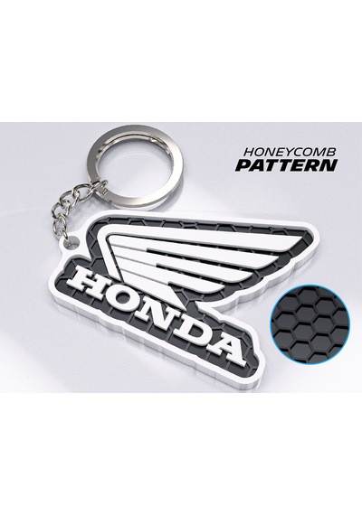 Markanıza Özel Petek Desenli Honda Moto Logolu 3d Anahtarlık