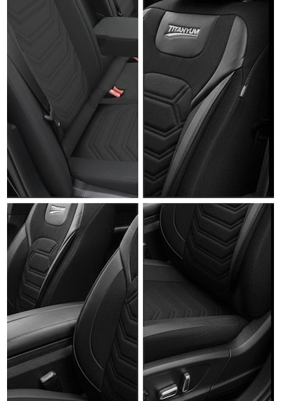 Titanyum Serisi Lüks Keten Oto Koltuk Kılıfı- Hyundai İ20-i30-accent-blue-era-getz Uyumlu Siyah