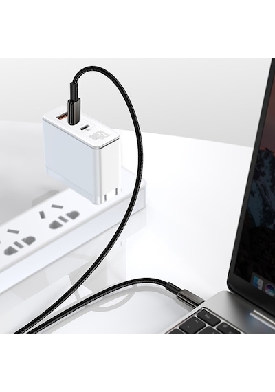 Baseus Tungsten Gold PD100W Şarj kablosu Usb C to Usb C Kablo 2 M