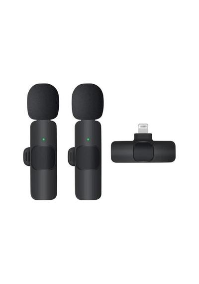 K9 Kablosuz Yaka Mikrofonu Lightning 2 Li Mini Mikrofon Youtube Tik Tok 2 Adet