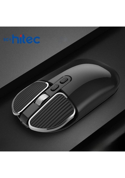 Schitec M203 Çift Modlu Taşınabilir Optik Kablosuz 2.4ghz Ve Bluetooth Bağlantılı Süper Sessiz Mouse Siyah 5g