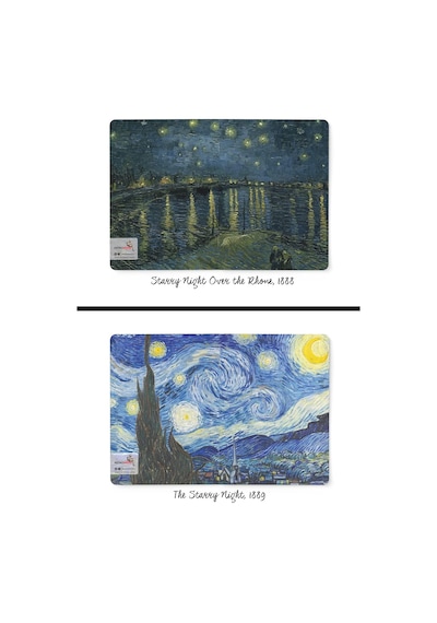 Night Series - A5, Van Gogh 4'lü Defter Seti I, Çizgisiz, Toplam 256 Sayfa, Her Biri 64 Sayfa, Çok Renkli