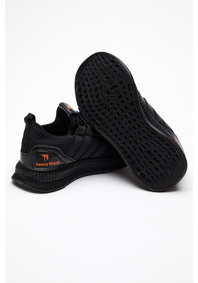 Tonny Black Rahat Kalıp Şeritli Bağcıklı Çocuk Unisex Siyah Spor Ayakkabı Tbqnt-3 Siyah