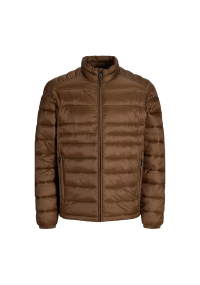 Jack & Jones Jjekıngsley Erkek Hafif Şişme Mont Dik Yaka Günlük Rahat Kahverengi