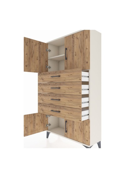 Arges Dolap 2 Raflı 4 Çekmeceli 4 Kapaklı 88x30x163 Aytaşı-çam Aytaşı Arges Dolap 2 Raflı 4 Çekmeceli 4 Kapaklı 88x30x163 Aytaşı-çam Aytaşı