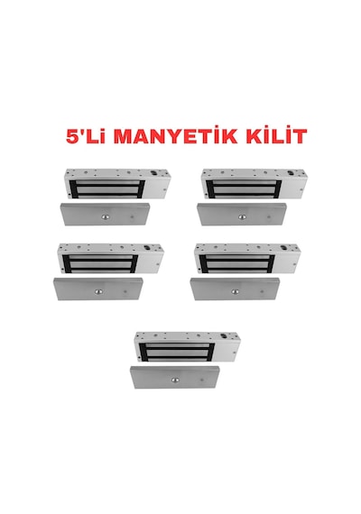 Sr-500 500 Kg Manyetik Kilit 12v/24v Elektromanyetik Kapı Kilidi 5 Adet