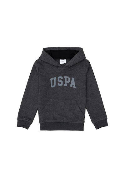 U.S. Polo Assn. Erkek Çocuk Siyah Basic Kapüşonlu Sweatshirt 50293614-VR046