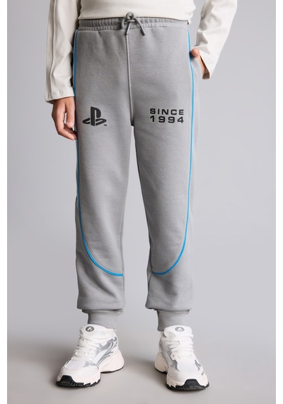 Defacto Playstation Lisanslı Baskılı Şerit Detaylı Eşofman Altı Erkek Çocuk I3677a826wngr198 Gri-gr198
