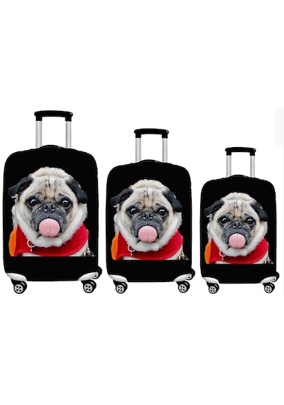 Smart Travel 3lü Set Büyük Orta Kabin Boy Valiz Bavul Koruyucu Kılıfı Köpek