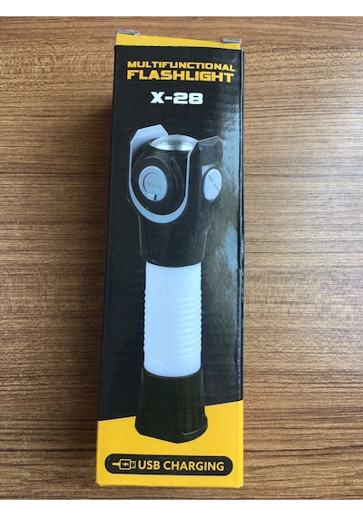 Ayt Powermaster X-28 Çok Fonksiyonlu El Feneri Işıldak Şarjlı Siyah