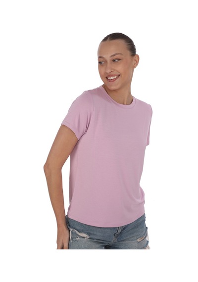 Penyebizden Viskon Dökümlü Tişört-lavanta Pembesi Pembe Penyebizden Viskon Dökümlü Tişört-lavanta Pembesi Pembe