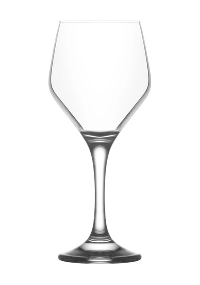 Lav Ella Cam Kırmızı Şarap Kadehi 6'lı 330 ml Ayaklı (Meşrubat Bardağı)