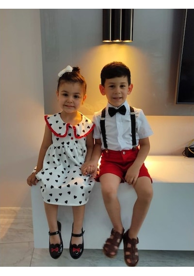 Modavals Kardeş Kombin 4 Parça Erkek Çocuk Şortlu Takım