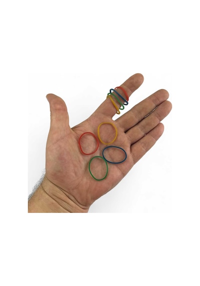 Ekoset Renkli Küçük Paket Toka Lastiği 4 Renk 40 MM 1000 Adet