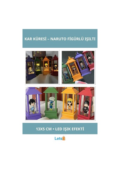 Naruto Figürlü Işıklı Kar Küresi 13x5 Cm 1 Adet