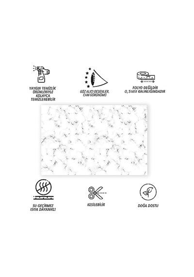 Kendinden Yapışkanlı Yer Zemin Kaplama, Duvar Kaplama, Fayans Çıkartması Granit Mermer Desenli Pvc Panel 41x62 Cm Genel
