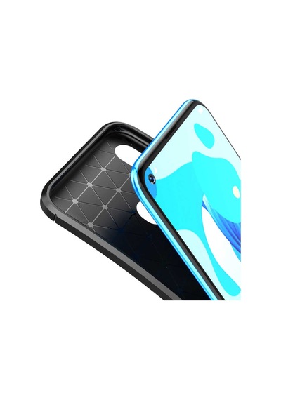Huawei P20 Lite 2019 Kılıf Karbon Tasarım Negro Silikon Kapak