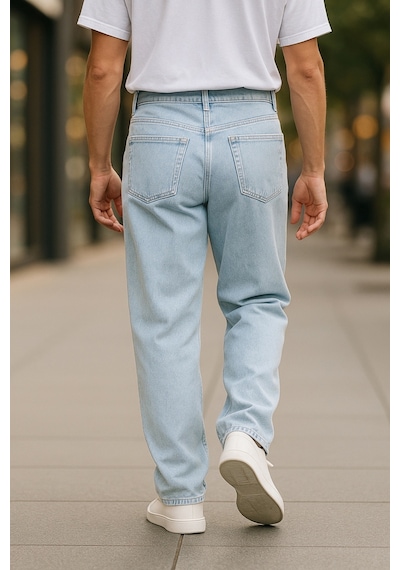 Cedy Denim Yüksek Kalite Baggy Fit Jean Leon Yüksek Bel Bol Kesim Kot Pantolon C352 Çok Renkli