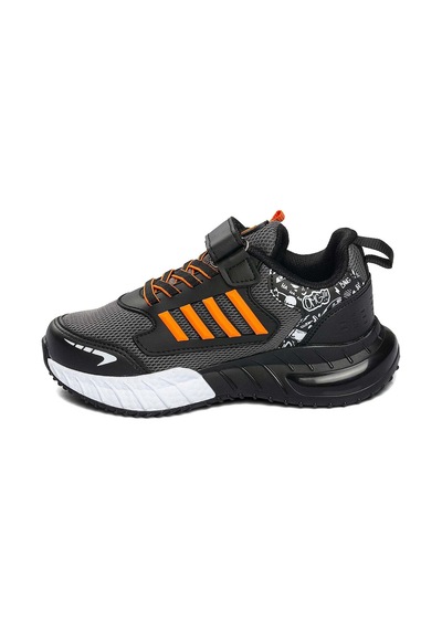 Tuğba Ortopedi 748 Çocuk Rahat Sneaker Siyah/oranj