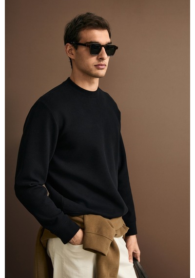 Lufian Logan Erkek Sweatshirt Siyah Siyah 112030194100100