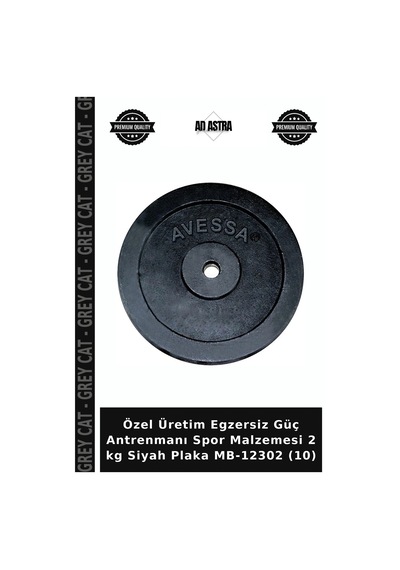 Özel Üretim Egzersiz Güç Antrenmanı Spor Malzemesi 2 Kg Siyah Plaka Mb-12302 10