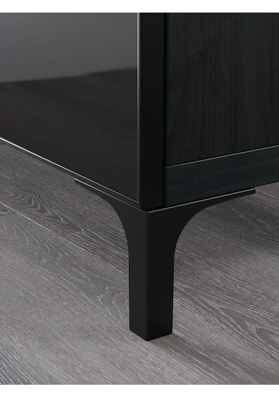 Tv Sehpası, Venge-parlak Cila-bej-füme Cam, 180x42x74 Cm, Selsvıken/glassvık, Fren Raylı Gri Tv Sehpası, Venge-parlak Cila-bej-füme Cam, 180x42x74 Cm, Selsvıken/glassvık, Fren Raylı Gri
