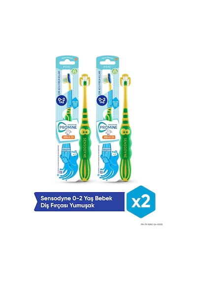 Sensodyne Promine 0-2 Yaş Bebek Ekstra Yumuşak Ahtapot Diş Fırçası 2'li