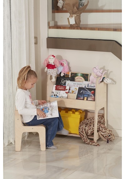 Montessori Büyük Boy Kitaplık Bej