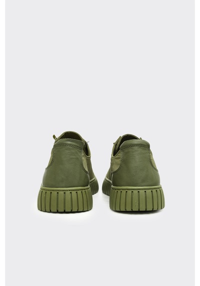 Derinet Lastik Bağcıklı Erkek Sneaker Haki Haki