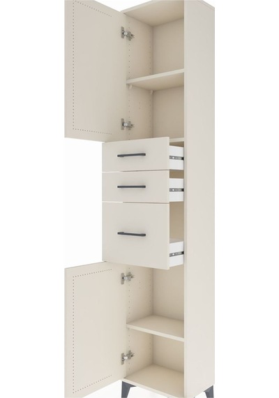 Arges Dolap 3 Raflı 3 Çekmeceli 2 Kapaklı 44x30x221 Aytaşı-ay... Aytaşı