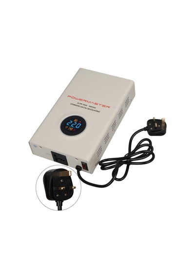 Xtechnx Cihan612925 Powermaster Slım-1000 Otomatik 1000 Watt Kombi Voltaj Regülatörü Uk Soket