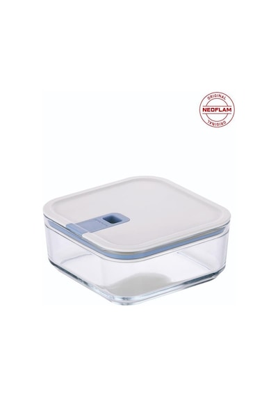 Neoflam Perfect Seal Kare Cam Saklama Kabı Bej 1100 ML Bej