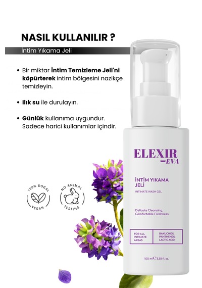 Bakuchiol Intim Wash Kadın Özel Bölge Temizleme Jeli Hassas Bakım 100 Ml