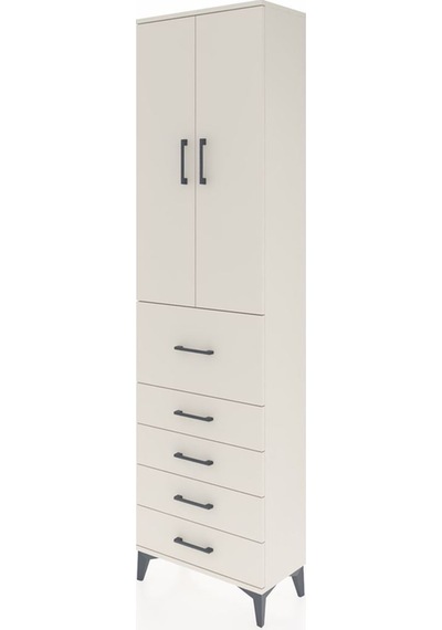 Arges Dolap 3 Raflı 5 Çekmeceli 2 Kapaklı 60x30x221 Aytaşı-ay... Aytaşı