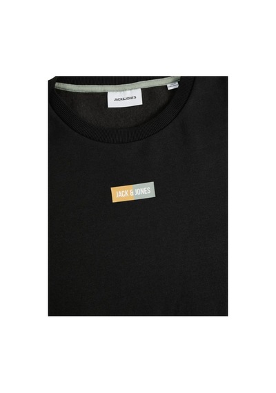 Jack & Jones Jack&jones 12310759 Jjpan Sweat Crew Neck Smu Black Onyx Erkek Sweatshirt Siyah