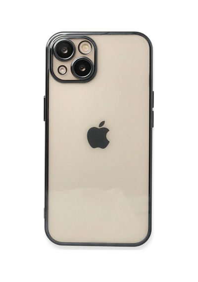 Apple iPhone Uyumlu  14 Uyumlu Kılıf Lensli Silikon - Siyah
