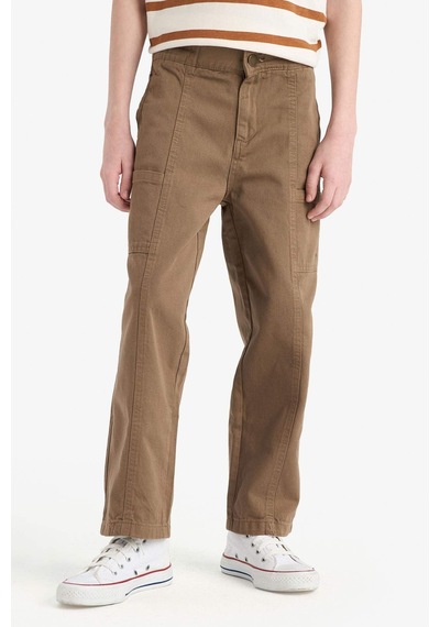 DeFacto Erkek Çocuk Loose Fit Beli Lastikli Twill Pantolon D9850A825SPBG80