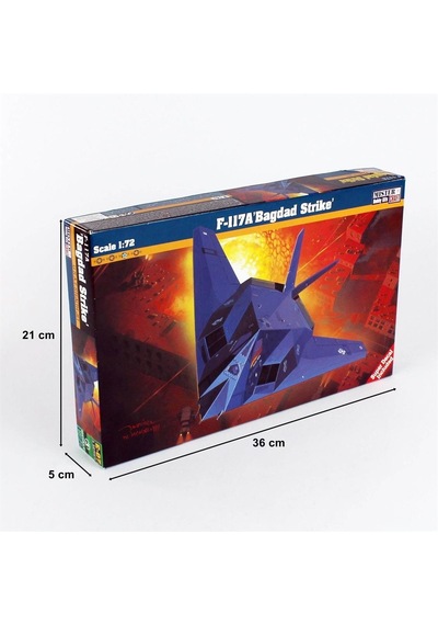 Mistercraft E007 1/72 F-117a Bagdad Strike Savaş Uçağı Plastik Model Kiti-51253