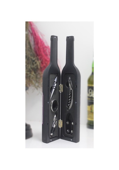 3 Adet Şişe Tirbuşon Seti Büyük Siyah, Şarap Açacağı, Tirbuşon, Corkscrew, Bottle Opener, 33x7 Cm Diğer