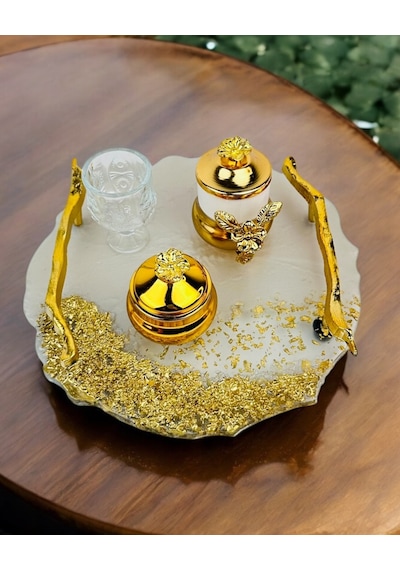 Wistful Söz Nişan Kahve Tepsisi Gold Gold