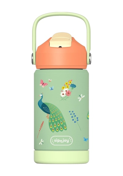 Sipnjoy - Flipsip Çocuk Su Termosu 360 Ml - Peacock Queen