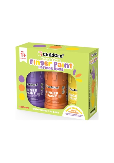 ChildGen Süper Yıkanabilir 3'Lü Parmak Boya (350 Ml X 3) 2