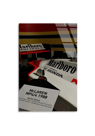 Mclaren Mp4/4 1988 Retro F1 Cam Tablo Formula 1 Duvar Dekoru 70