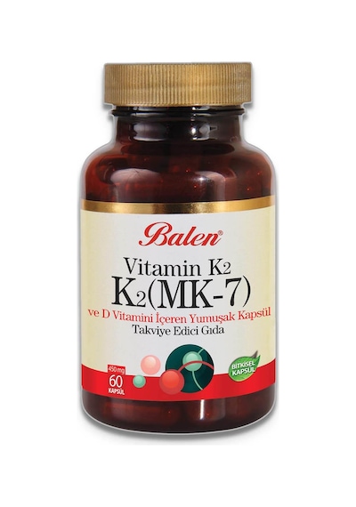 Balen K2 Mk-7 Vitamin K2 ve D Vitamini 450 MG 60 Kapsül