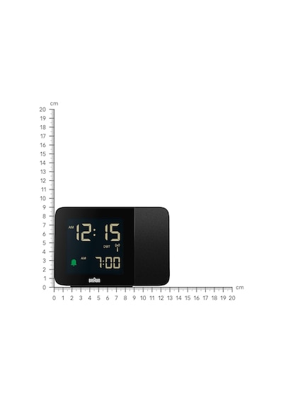 Dijital Kablosuz Projeksiyonlu Çalar Saat, Orta Avrupa Saat Dilimi Dcf İçin, Negatif Lcd Ekranlı, Hızlı Ayar Ve Alarm Bip Sesi, Siyah Renkte, Model Bc15b-dcf. Çok Renkli