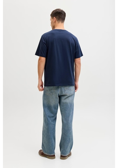Jack & Jones Jjfrank Erkek Tişört Bisiklet Yaka Kısa Kollu Lacivert