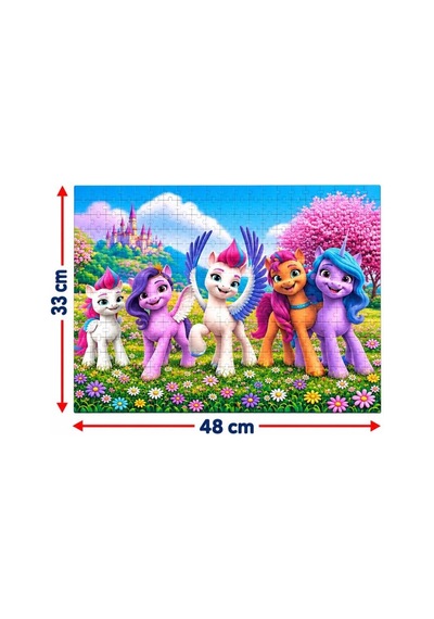 200 Parça Unicorn Dostlarım Puzzle Çocuklar İçin Rengârenk Tek Boynuzlu At Temalı Yapboz
