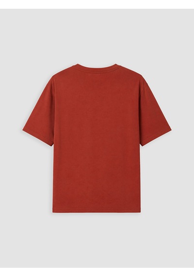 Lcw Grace Kırmızı Bisiklet Yaka Desenli Kadın Tişört