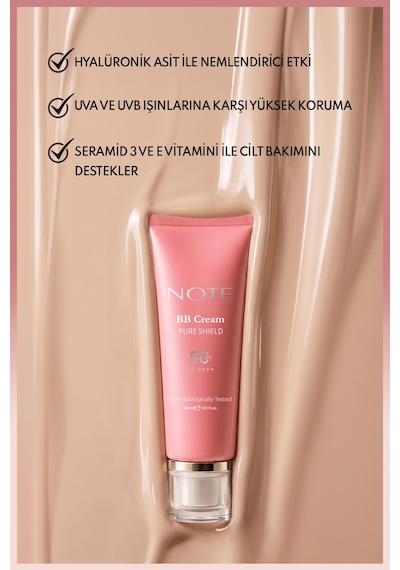 Note Bb Cream Pure Shield Spf 50+ Pa++++ Hyalüronik Asit Ve Seramid İçerikli Bb Krem - 10 Açık